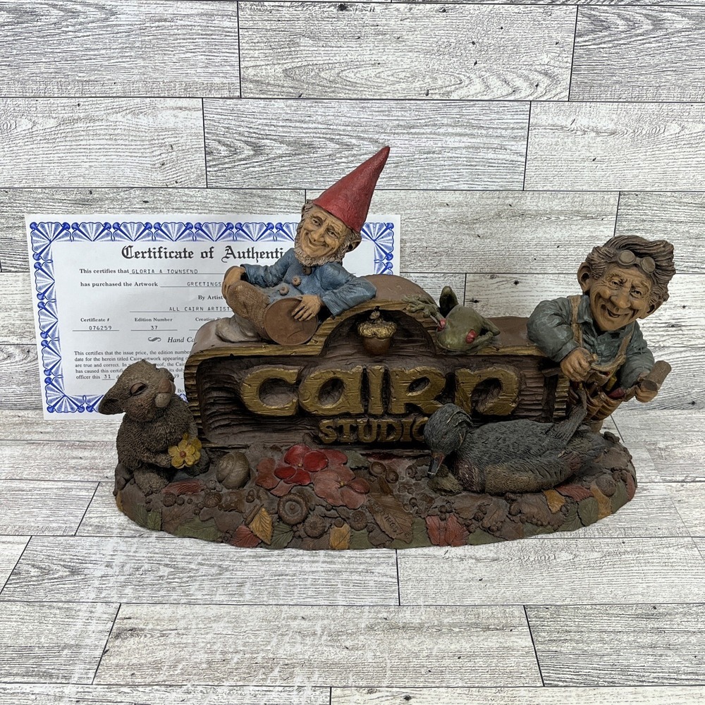 GREETINGS!-R 1993 Tom Clark Gnome Cairn‎ Studio Item #2012 Edition #37